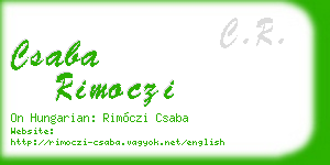 csaba rimoczi business card